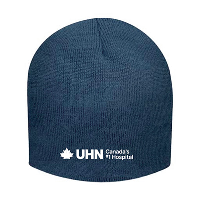 Blue toque with white UHN, Canada's #1 Hospital logo