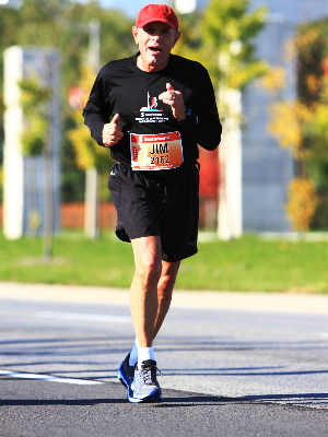 Jim  running the Scotiabank Full Marathon